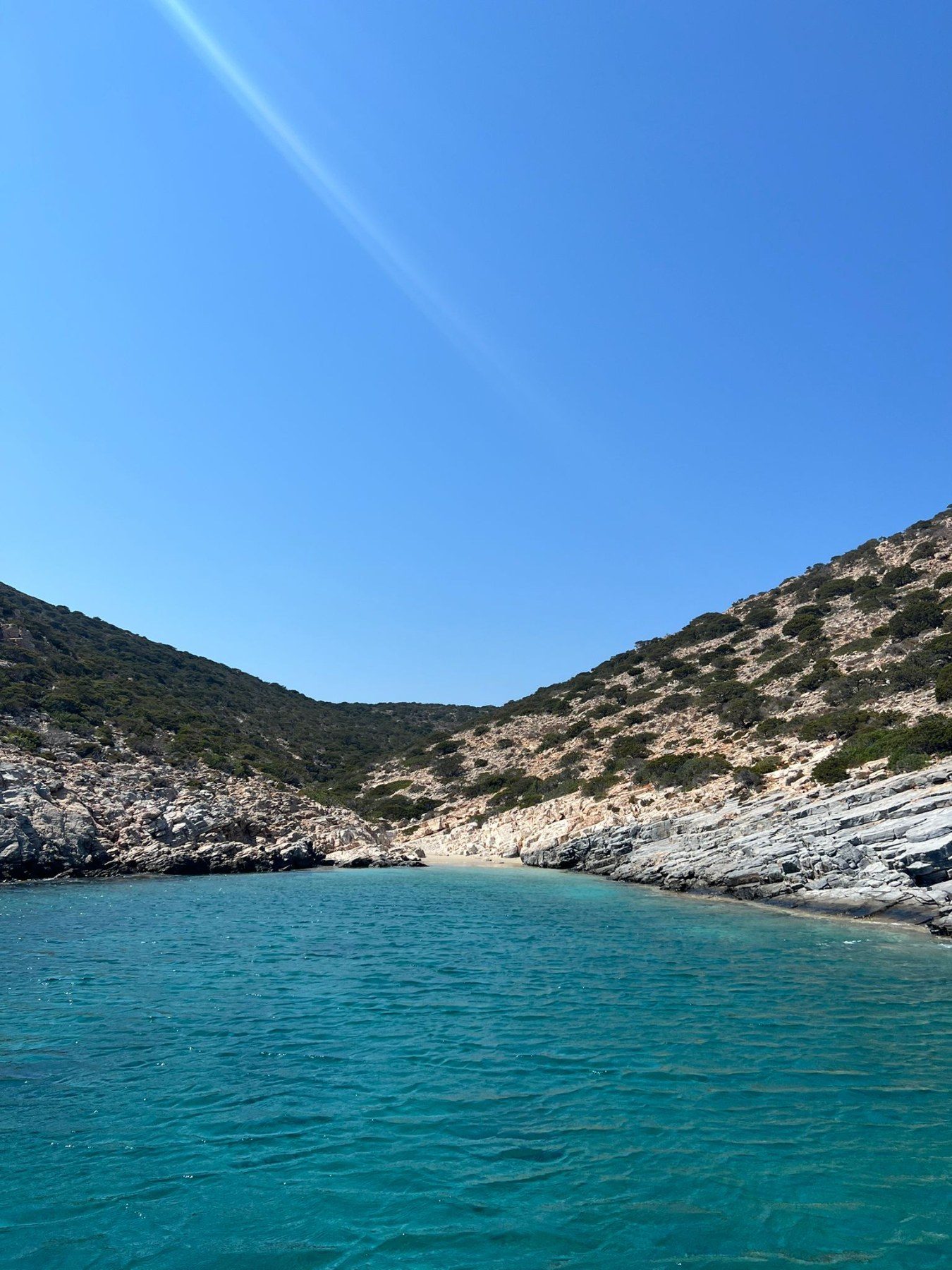 A quiet cove on the south coast of Paros